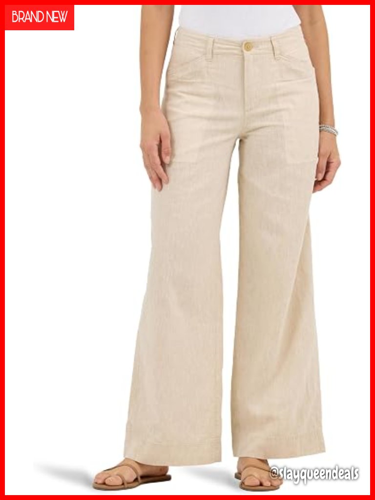High Rise Linen Blend Drapey Trouser Pants Loose Fit